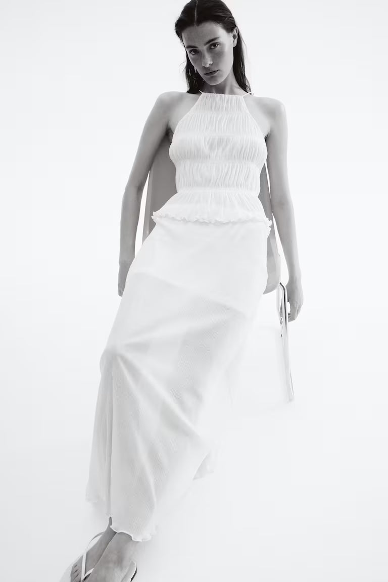 H&M Plissé Maxi Skirt