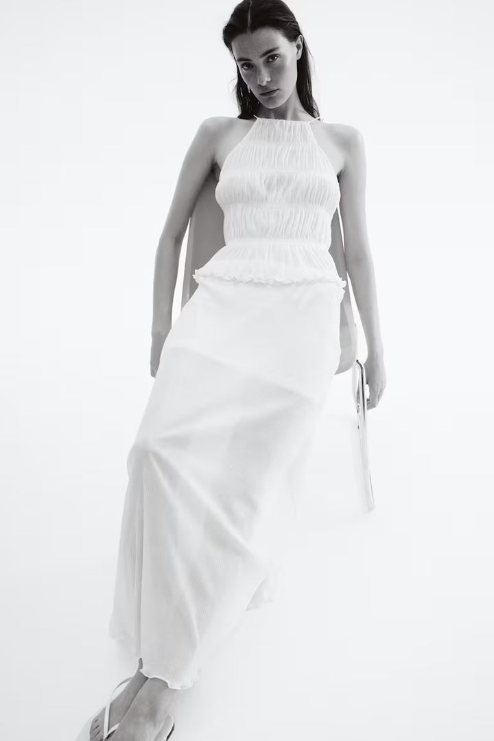 H&M Plissé Maxi Skirt