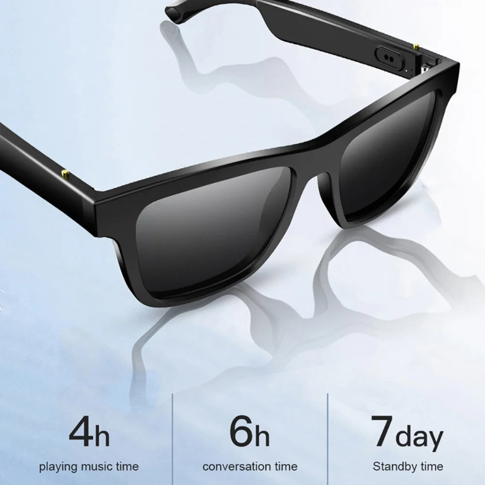 Abcelit Bluetooth Smart Glasses Hands-Free Call 1080P Camera Video GPS Navigation Remind Sunglasses Sunglasses