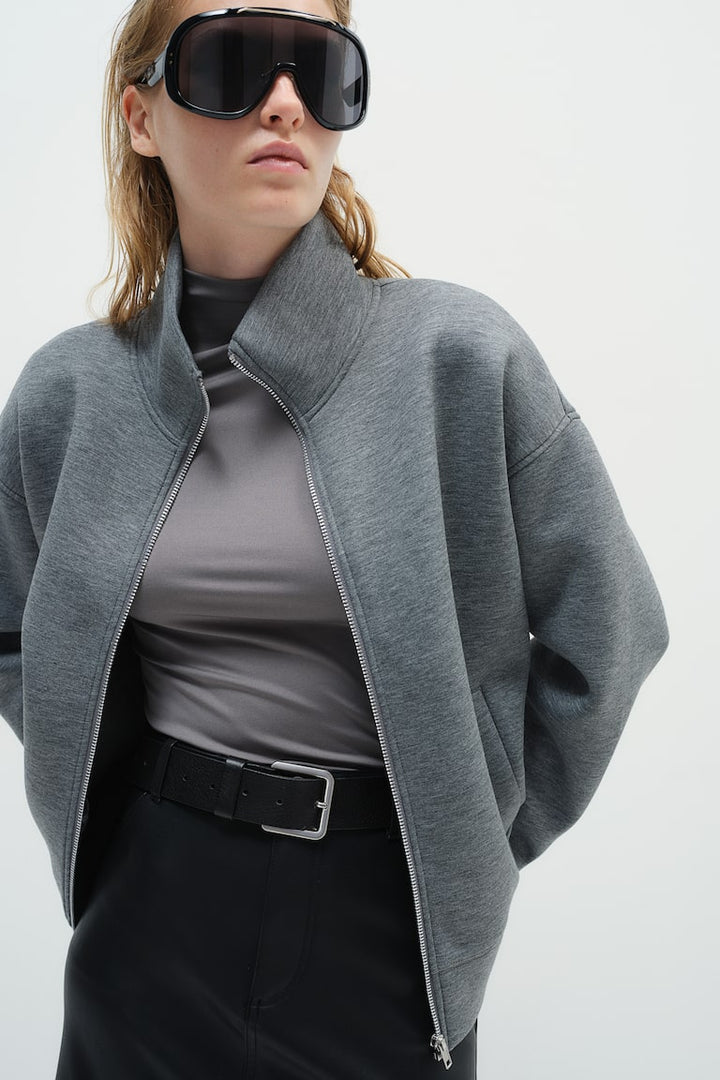 H&M Coated Midi Skirt