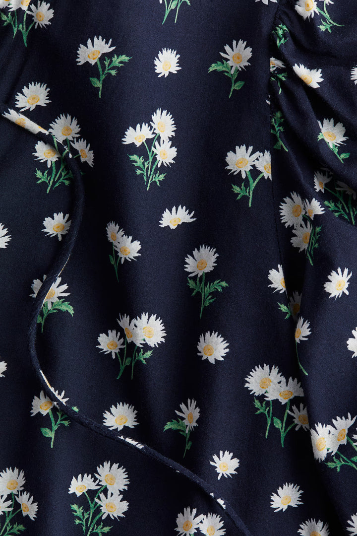 H&M Puff-Sleeved Cotton Blouse