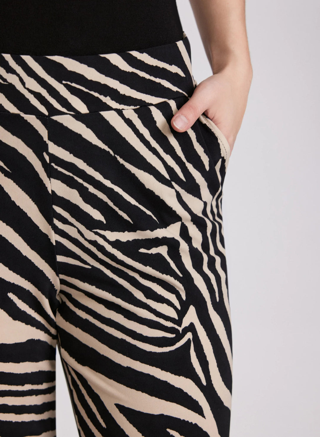LAURA Olivia Zebra Print Wide-Leg Pants