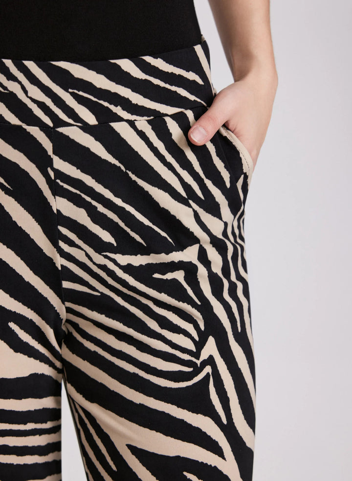 LAURA Olivia Zebra Print Wide-Leg Pants
