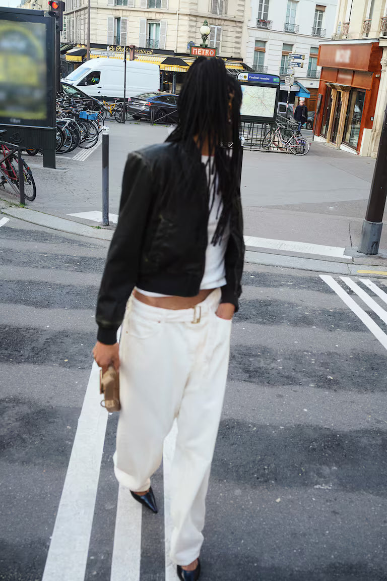 H&M High-Rise Barrel-Leg Jeans