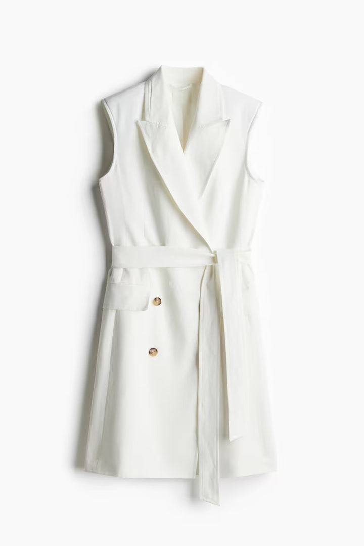 H&M Linen-blend Jacket Dress