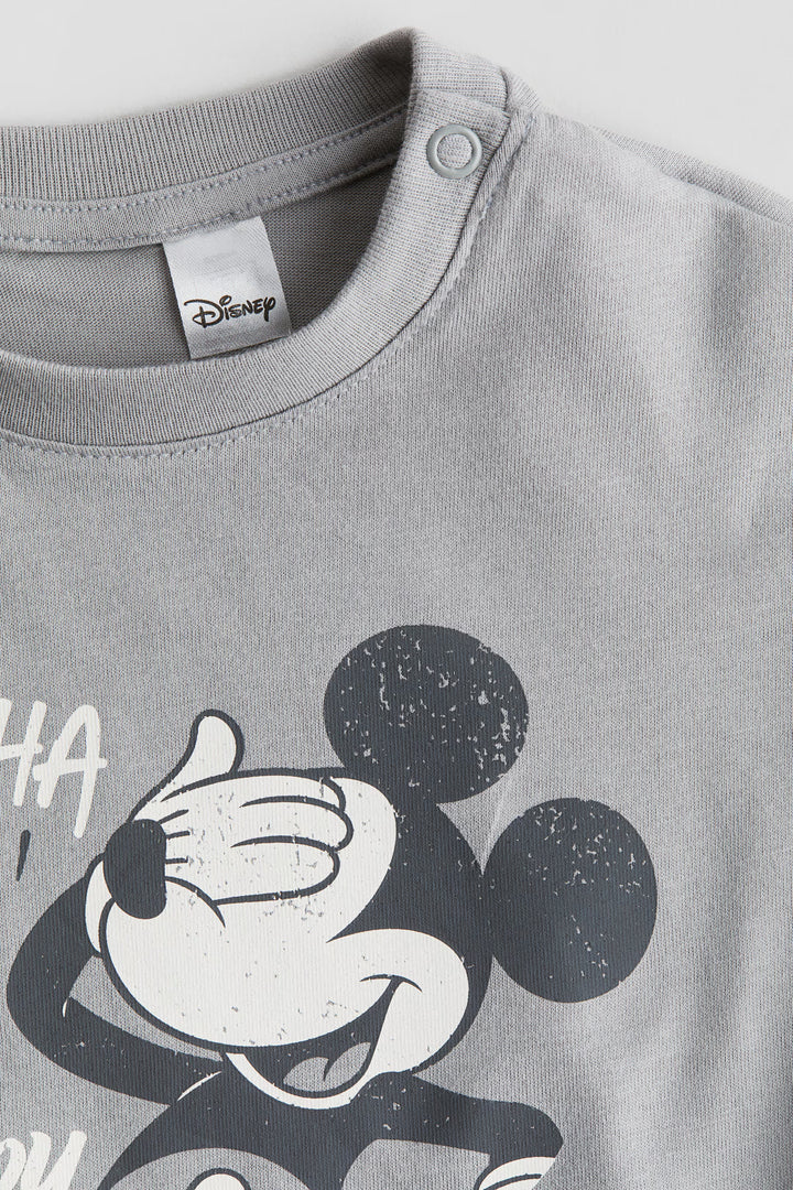 H&M Cotton T-Shirt with Printed Motif