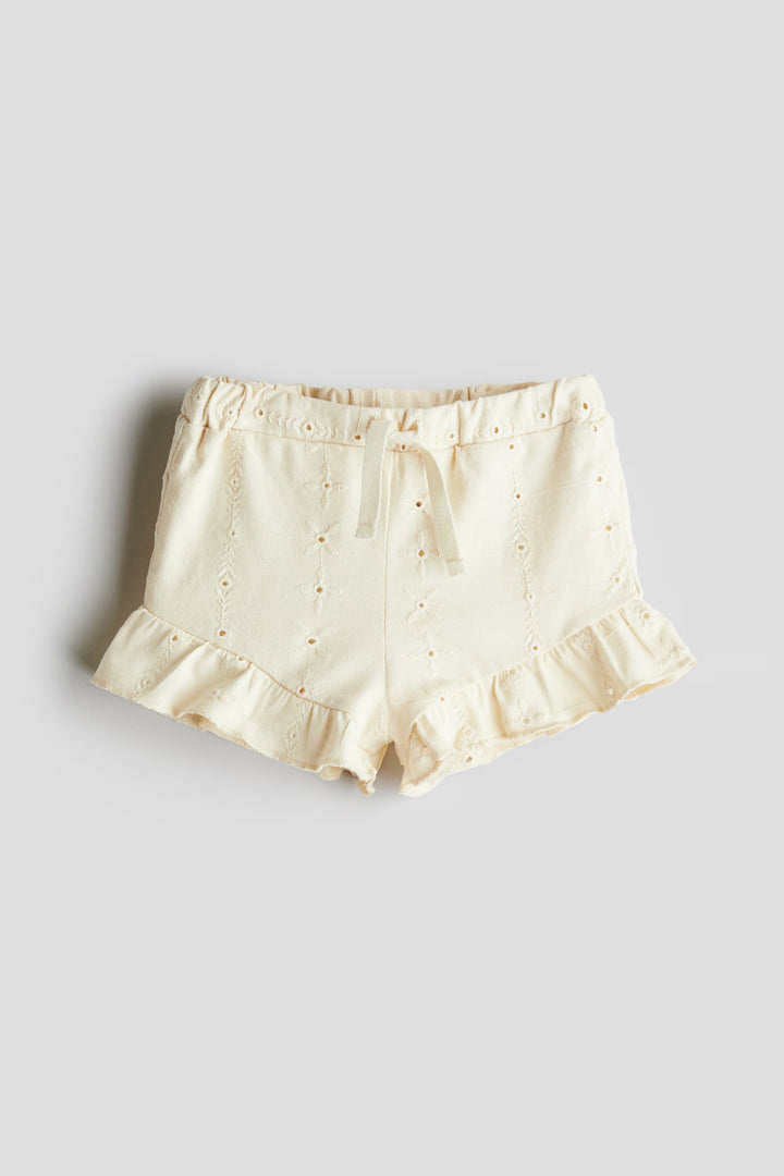 H&M Jersey Shorts with Eyelet Embroidery