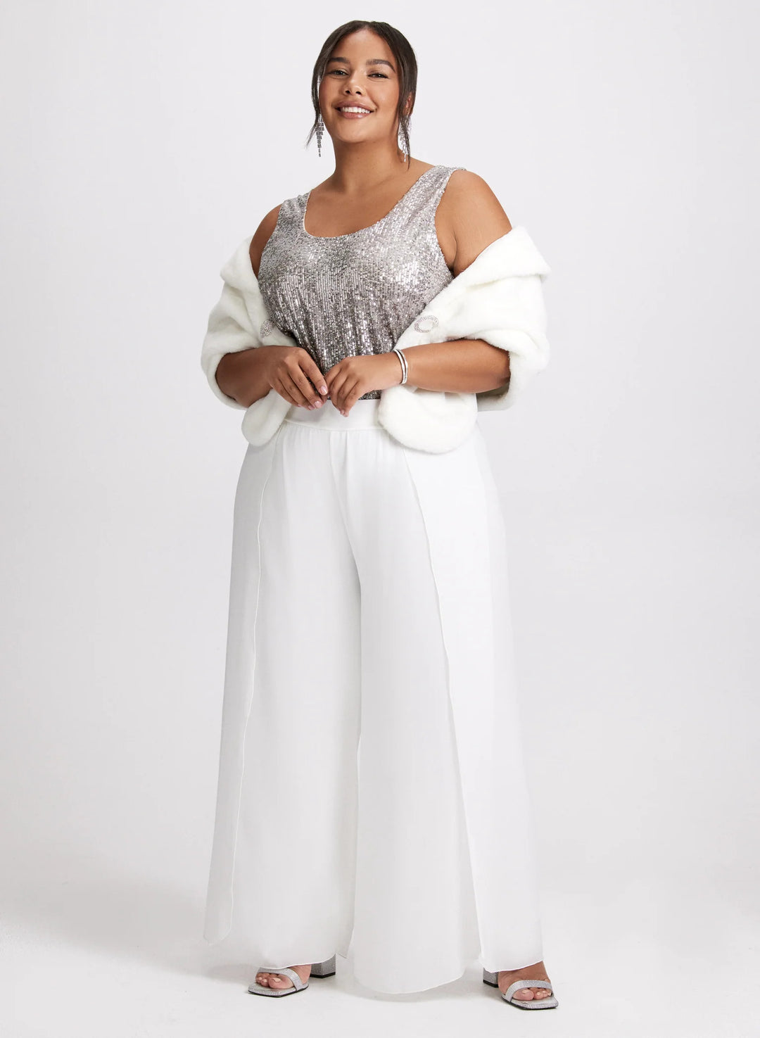 LAURA Olivia Chiffon Wide-Leg Pants