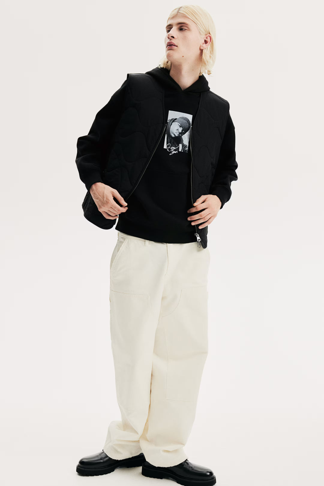 H&M Oversized Fit Printed Hoodie