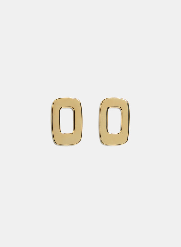 Laura Hollowed Rectangular Earrings