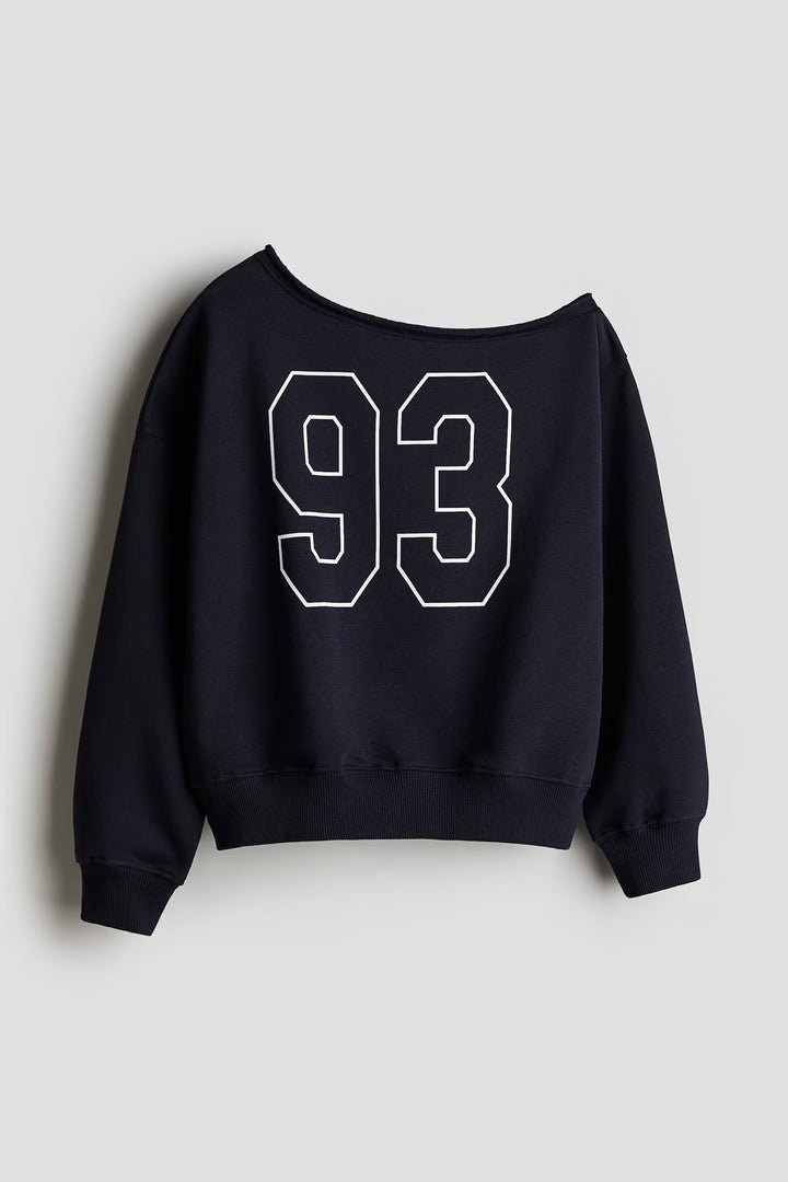 H&M Oversized One-Shoulder Sweatshirt