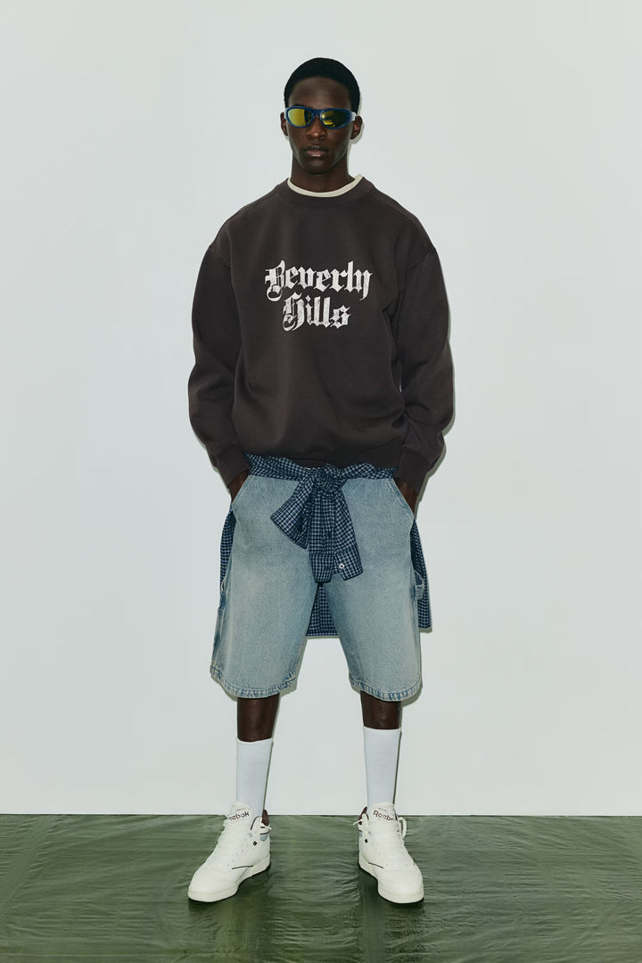 H&M Loose Fit Printed Sweatshirt