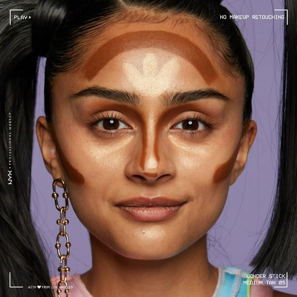 NYX PROFESSIONAL MAKEUP, Wonder Stick, Dual-Ended Stick, Contour And Highlight - DEEP, Dual-Ended Contour and Highlight Stick