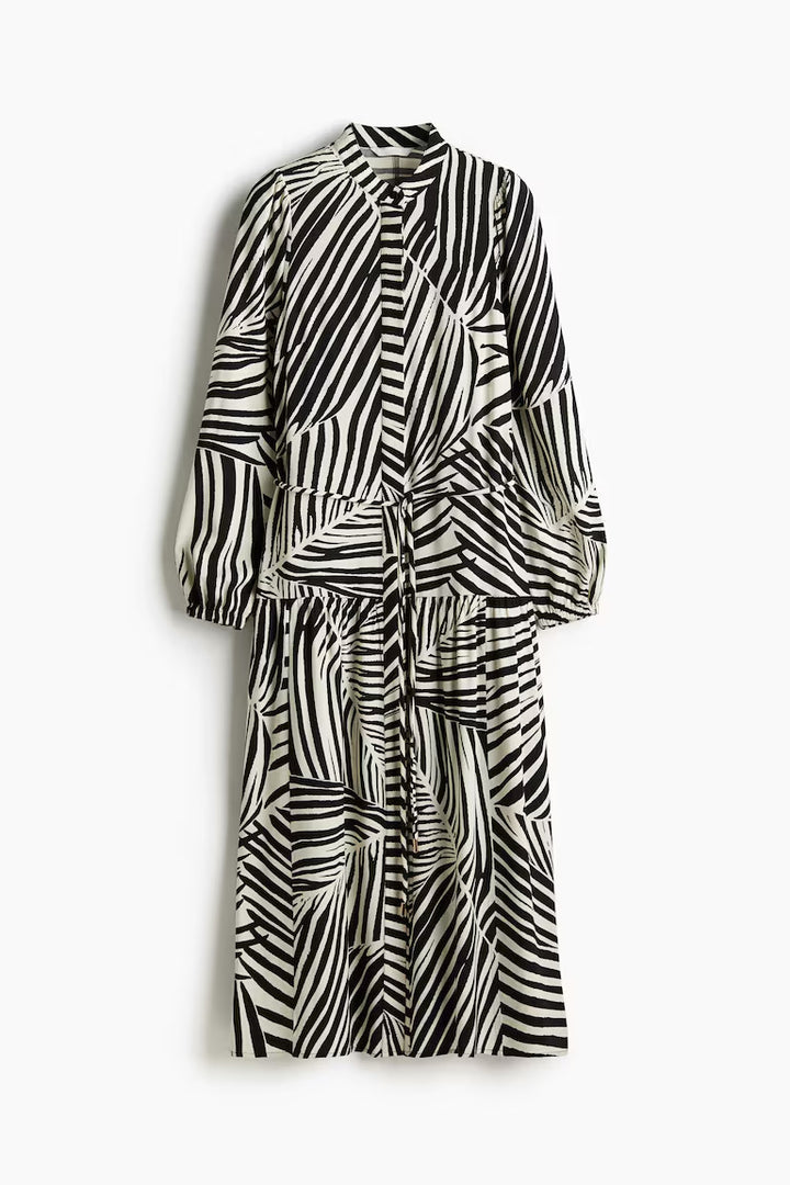 H&M Long Puff-Sleeved Dress