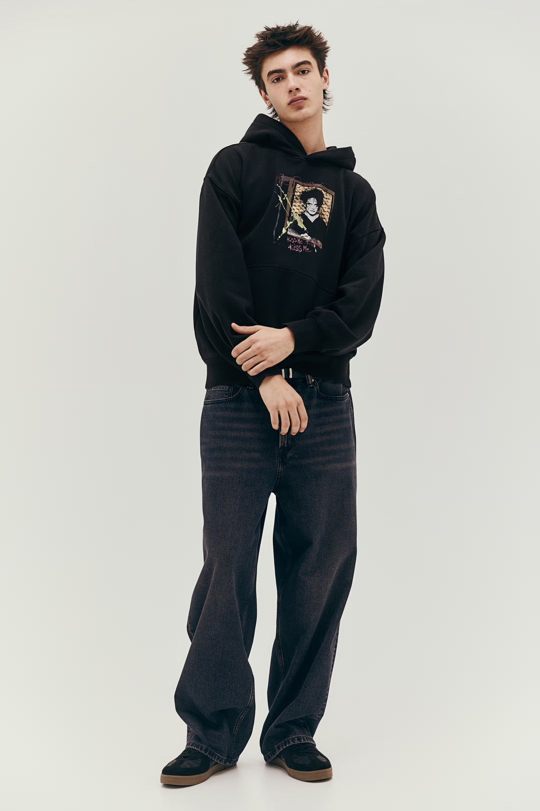 H&M Oversized Fit Printed Hoodie