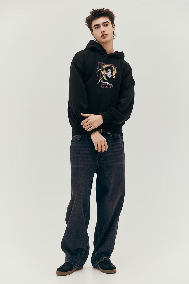 H&M Oversized Fit Printed Hoodie