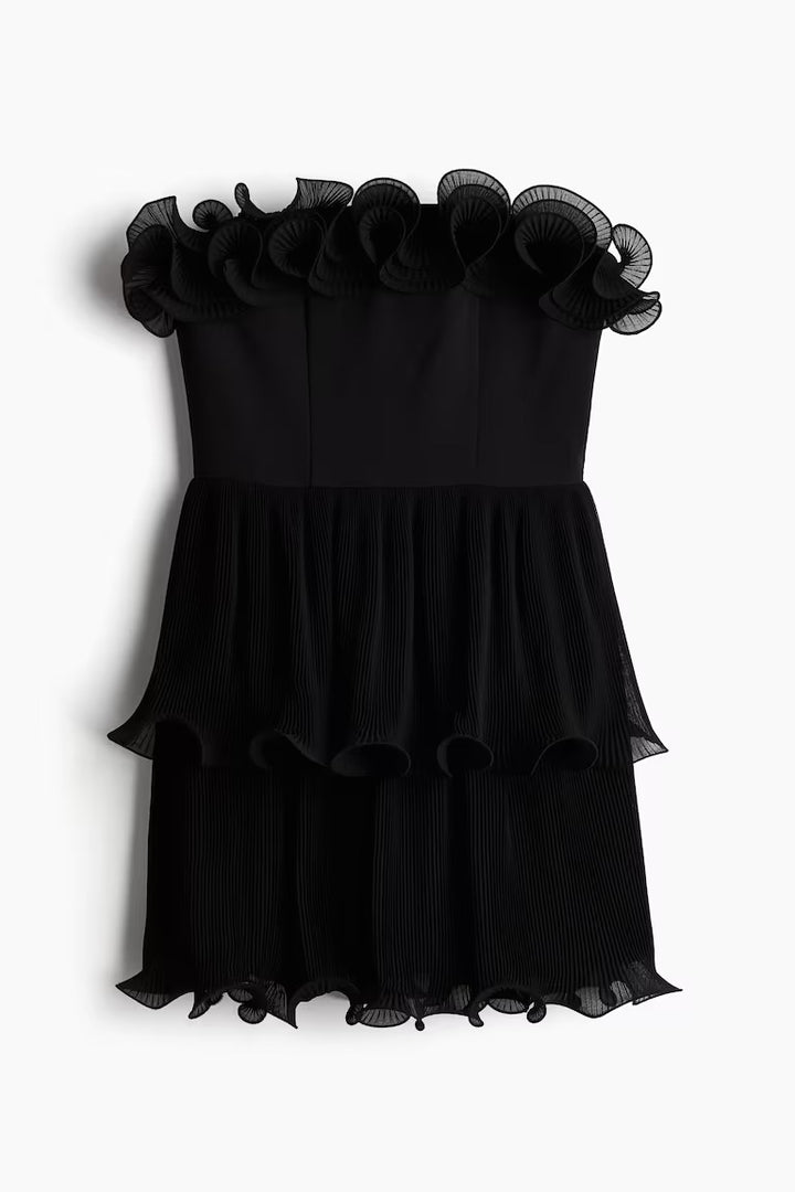 H&M Ruffle-Trimmed Bandeau Dress