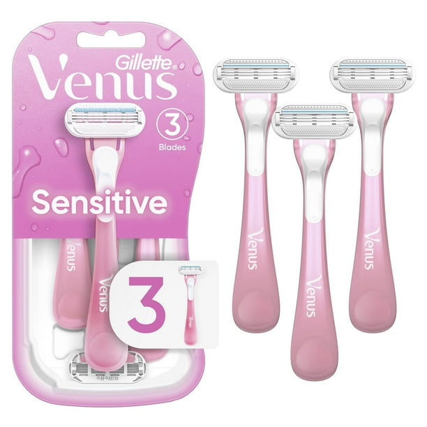 Gillette Venus Sensitive Women's Disposable Razor, 3CT