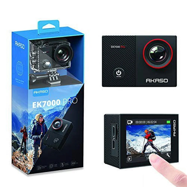 AKASO EK7000 Pro Touchscreen 4K Action Camera with 64GB Card