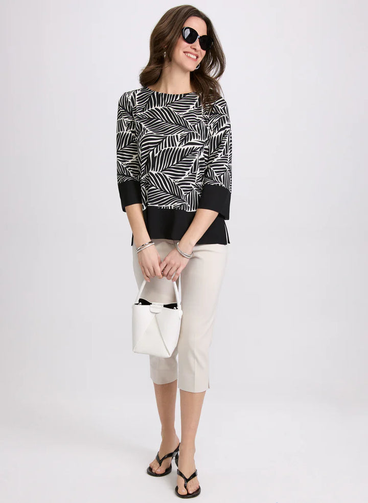 LAURA Leaf Print Top