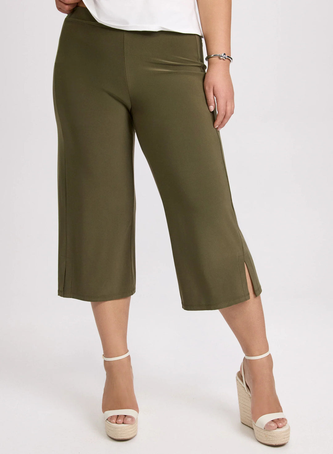 LAURA Side Slit Pull-On Capris