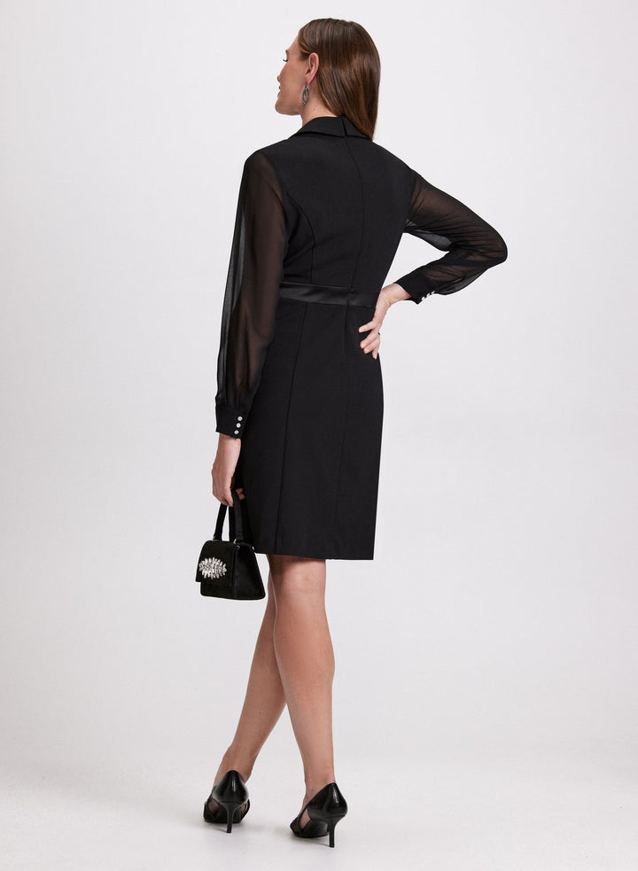 LAURA Crepe Tuxedo Blazer Dress