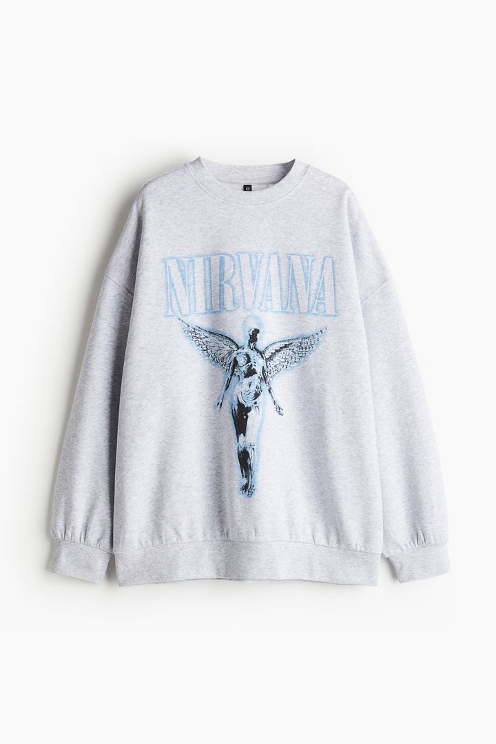 H&M Oversized Printed Sweatshirt