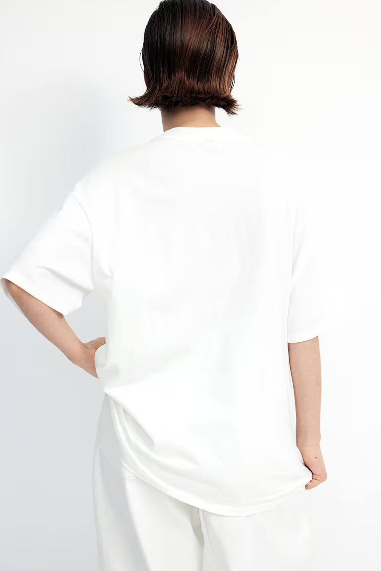 H&M OVERSIZED T-SHIRT WITH MOTIF