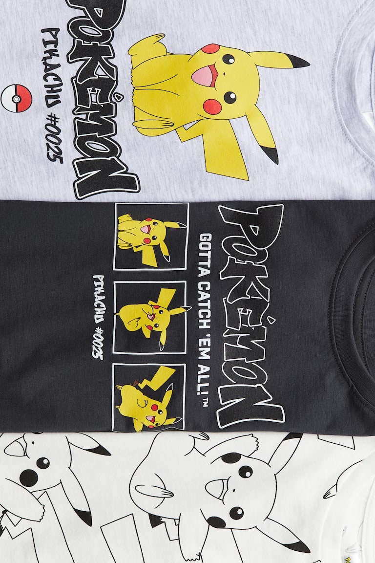H&M 3-pack Printed T-shirts