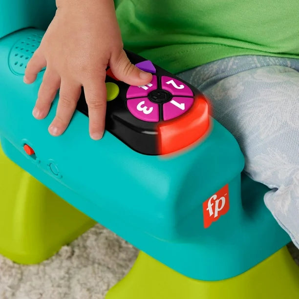 Fisher-Price Laugh & Learn Smart Stages Chair Teal Electronic Learning Toy for Toddlers, Multilanguage Version, Ages 1+