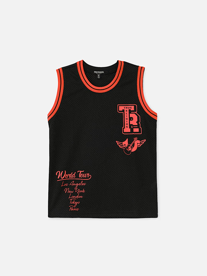 TRUE RELIGION BOYS WORLD TOUR MESH TANK