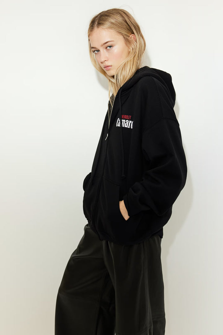 H&M Oversized Printed Hooded Jacket