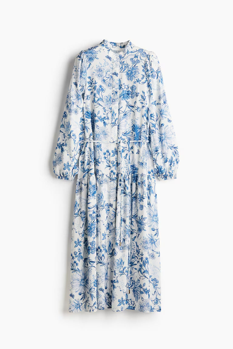 H&M Long Puff-Sleeved Dress