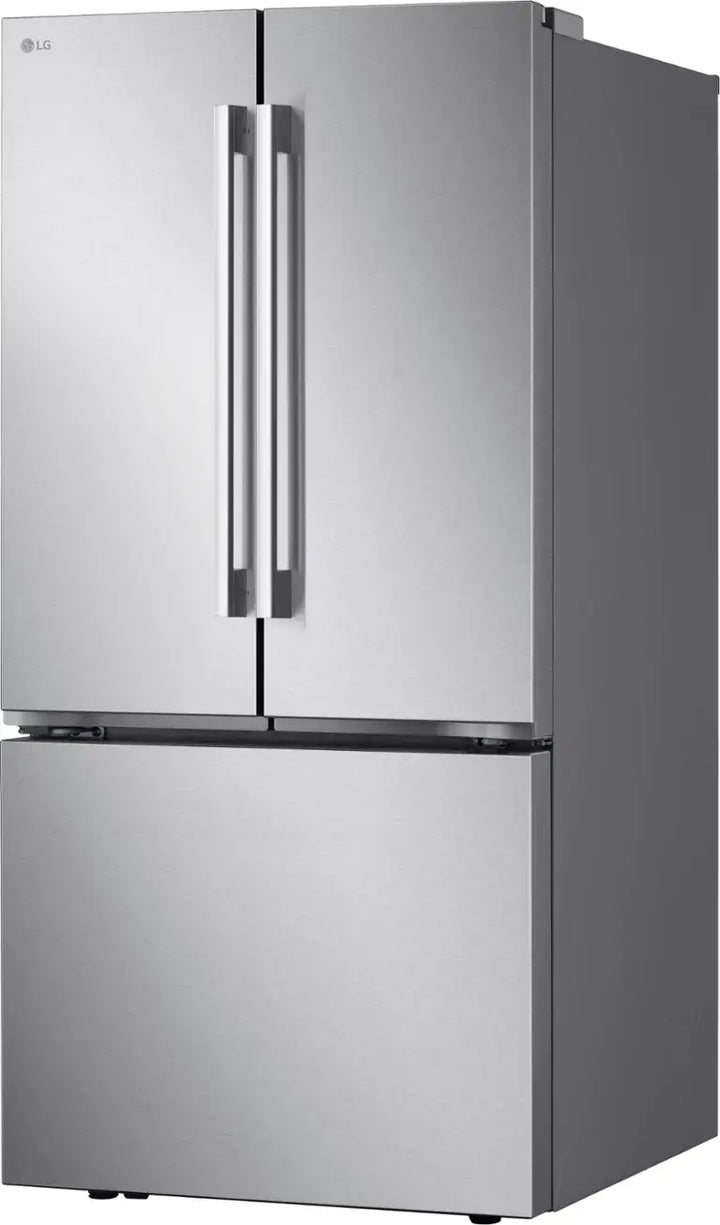 LG - Standard Depth MAX 25.1 Cu. Ft. French Door Smart Refrigerator with Glide N' Serve Drawer - Stainless Steel
