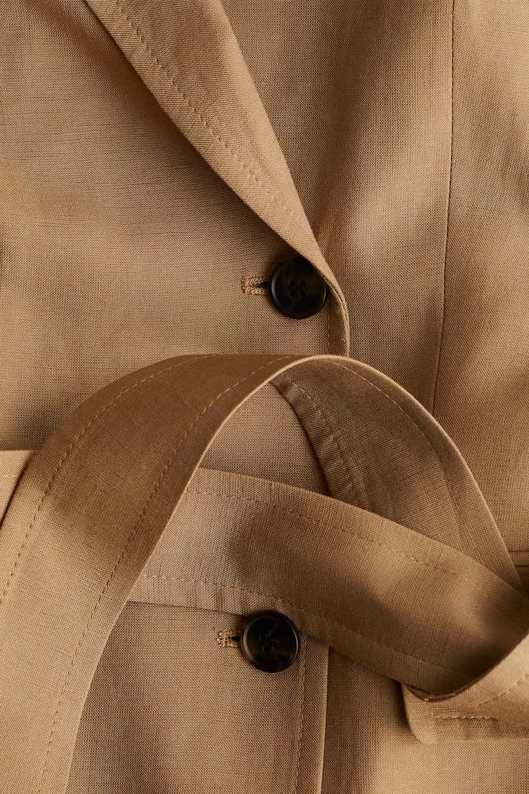 H&M Linen-blend Jacket Dress