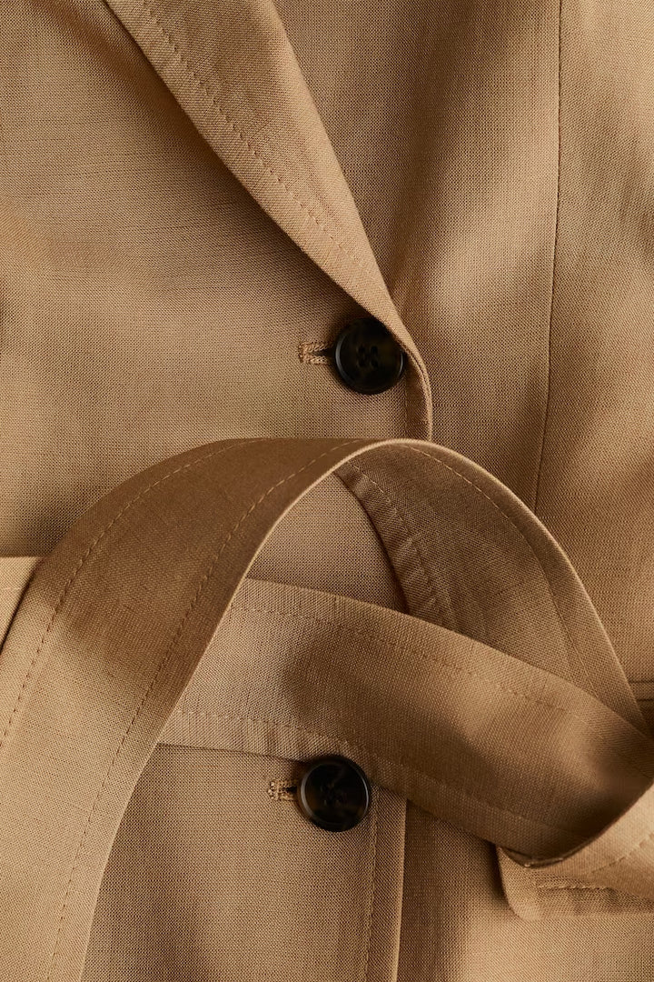 H&M Linen-blend Jacket Dress