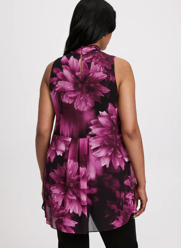 LAURA Rosette Detail Sleeveless Blouse