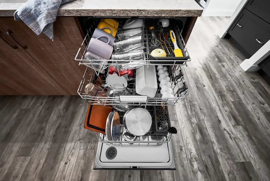 KitchenAid - 24" Top Control Built-In Stainless Steel Tub Dishwasher with 3rd Rack, FreeFlex, 44 dBA - Stainless Steel With PrintShield Finish