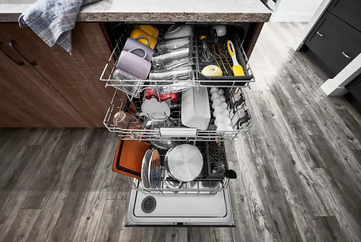 KitchenAid - 24" Top Control Built-In Stainless Steel Tub Dishwasher with 3rd Rack, FreeFlex, 44 dBA - Stainless Steel With PrintShield Finish
