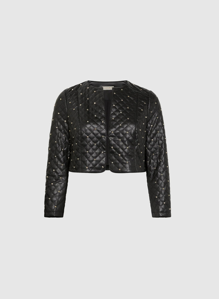 LAURA Studded Vegan Leather Jacket