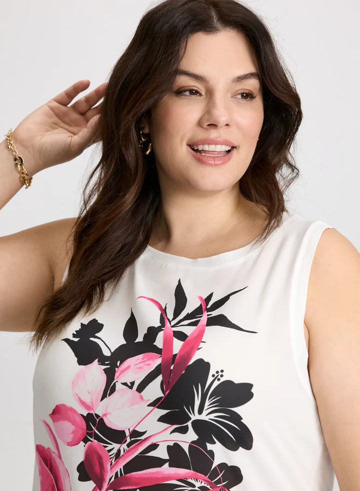 LAURA Floral Placement Print Top