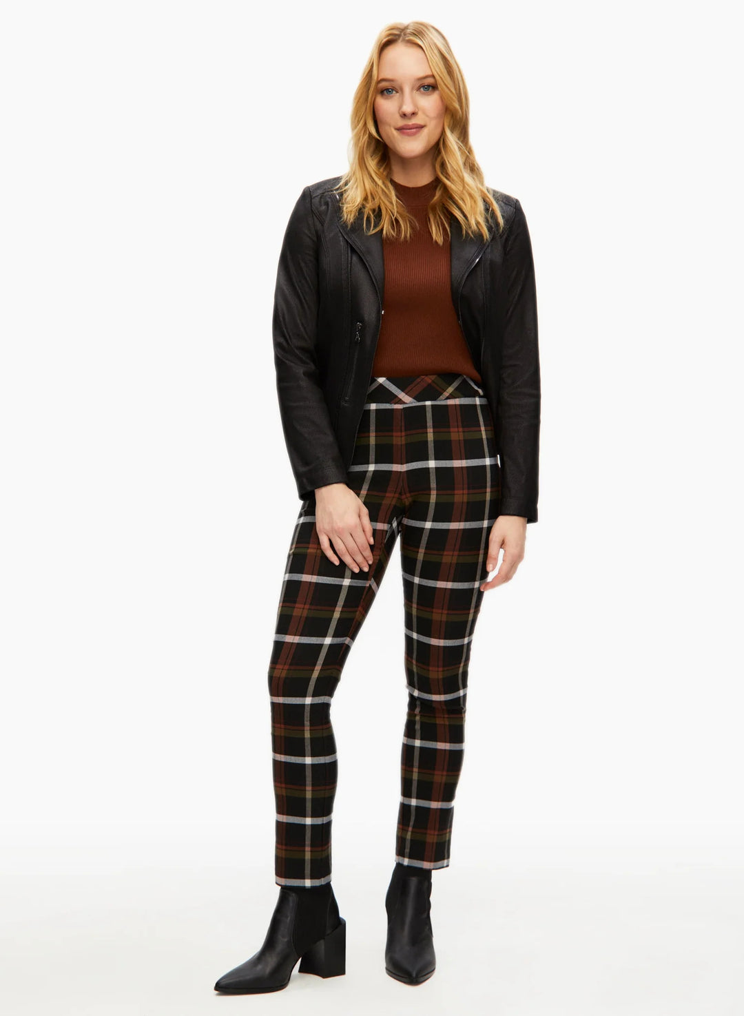 LAURA Charlie B - Plaid Print Pull-On Pants