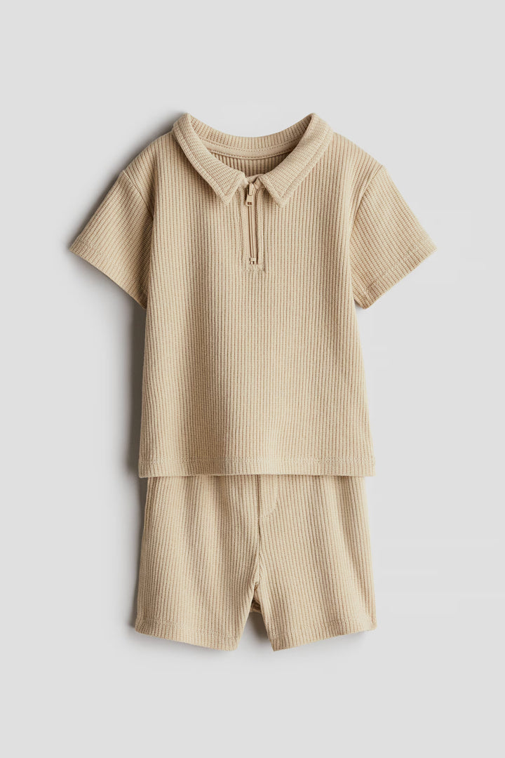 H&M 2-Piece Waffled Jersey Set