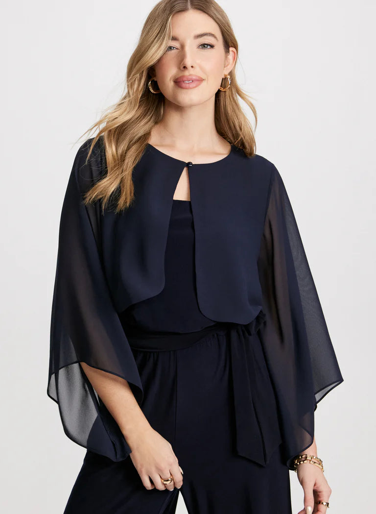 LAURA Flared Sleeve Chiffon Bolero