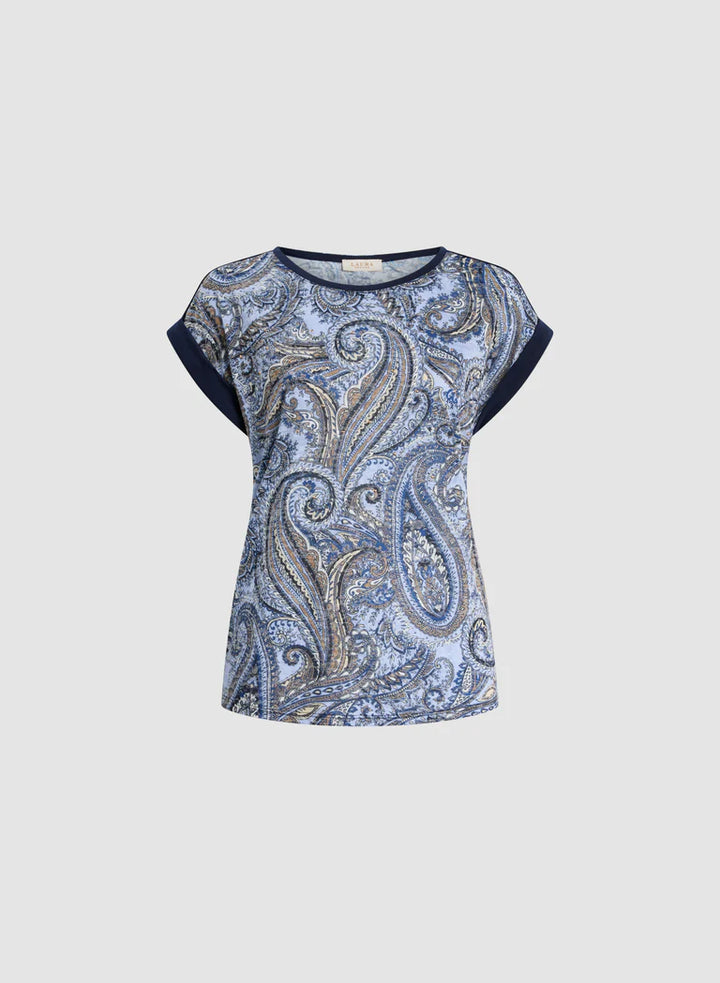 LAURA Cap Sleeve Paisley T-Shirt
