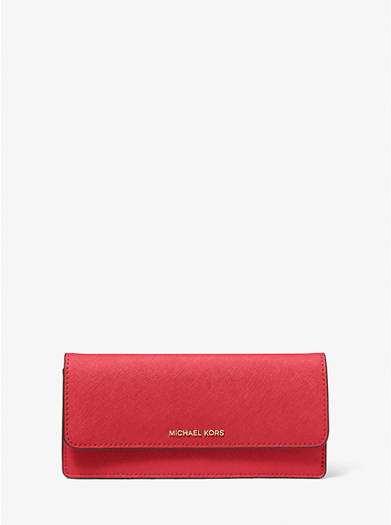 Michael Kors Jet Set Large Saffiano Leather Snap-Front Wallet