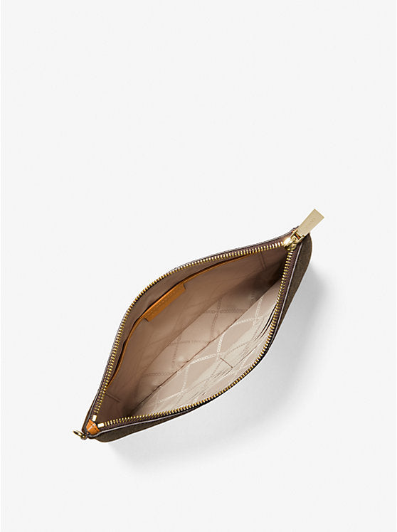 Michael Kors Large Logo Stripe Zip Pouch