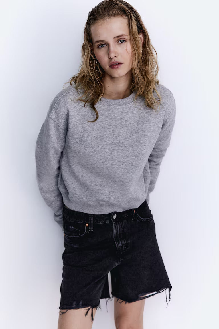 H&M HIGH BERMUDA DENIM SHORTS