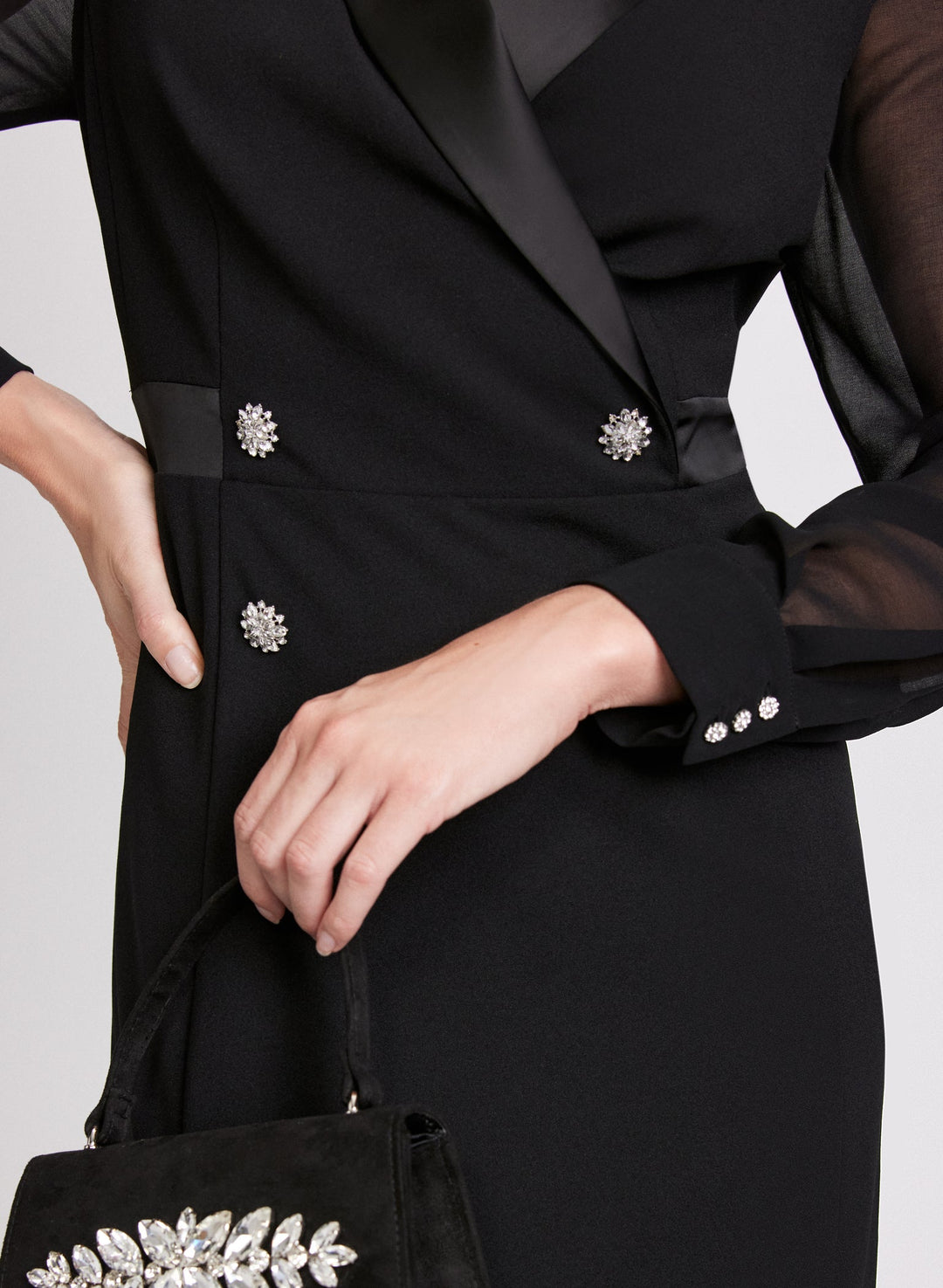 LAURA Crepe Tuxedo Blazer Dress