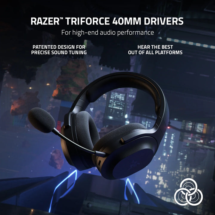 Razer Barracuda X Wireless Gaming Headset for PC, PS5, PS4, NS, Mobile, 2.4GHz, Bluetooth, 250g, Black